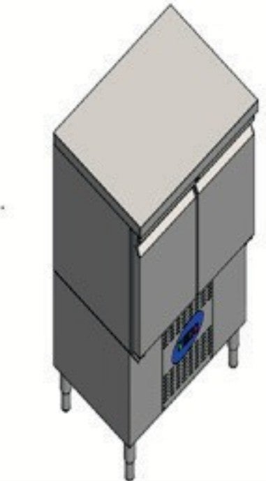 CSA Inox Karacasan Industrial 304 Steel Quality 93 cm Two Door Bottom Motor Horizontal Refrigerator 