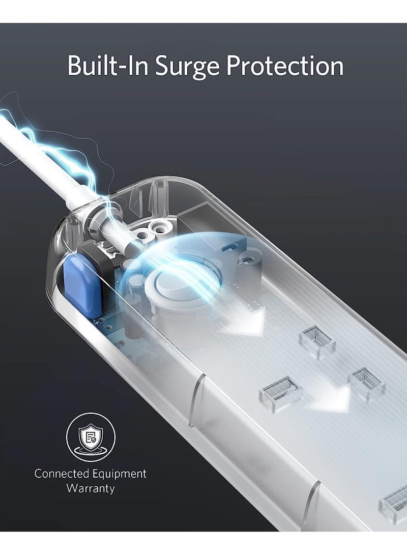 PowerMax White 3-Port Hub with 2 USB Ports and 2 USB-C Ports with Super Fast PD Technology, Multi-Port Socket Suitable for All Devices, 3 Meters Long - White MX69 - Image 4