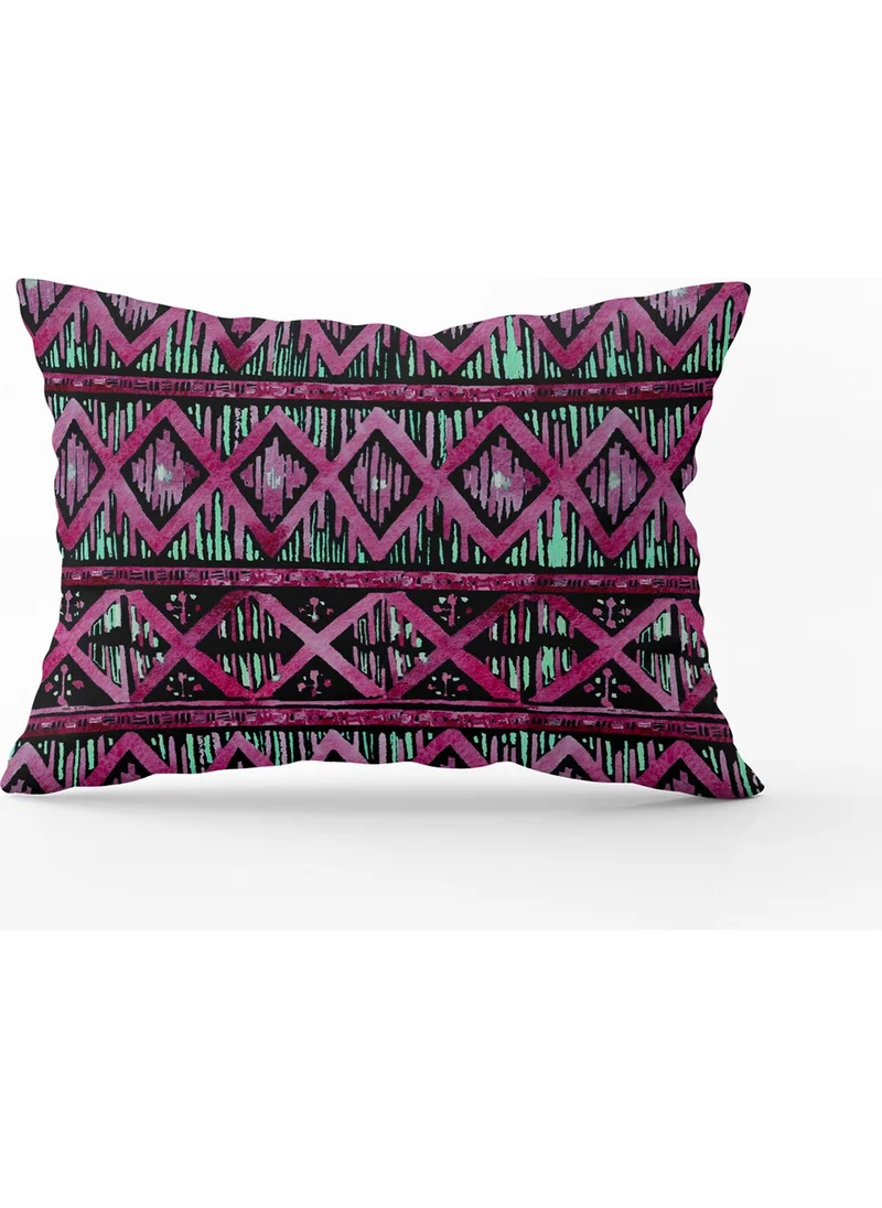 Cango Home Pink Black Ethnic Abstract Patterned Throw Pillow Case - CGH260-3550 Double Sided Printed