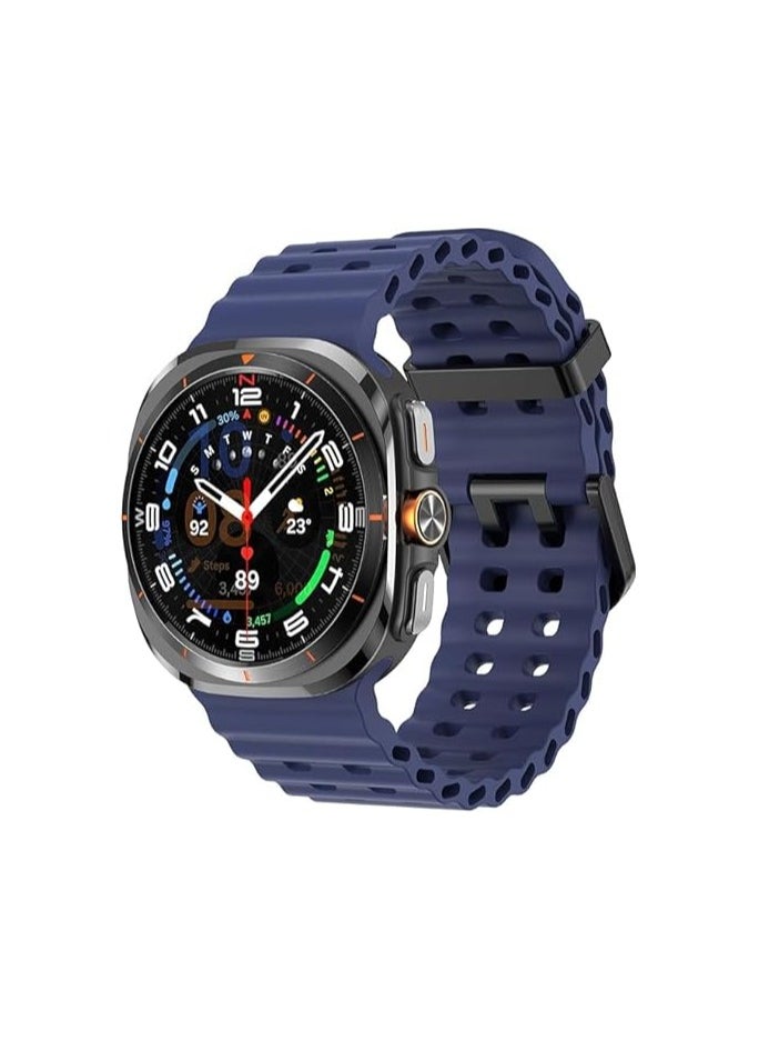 Generic - Silicone Band For Galaxy Watch 7 Ultra Bands 47mm (2024) - Blue - Image 1