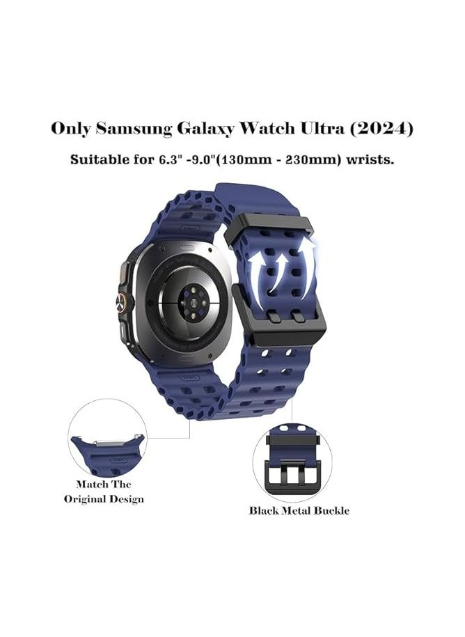 Generic - Silicone Band For Galaxy Watch 7 Ultra Bands 47mm (2024) - Blue - Image 1