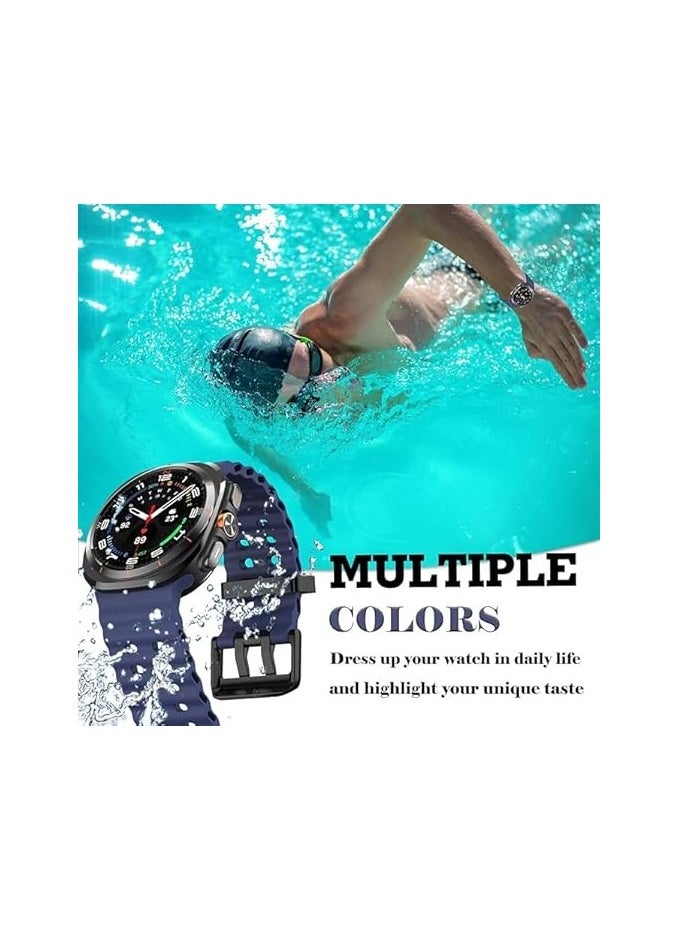 Generic - Silicone Band For Galaxy Watch 7 Ultra Bands 47mm (2024) - Blue - Image 1