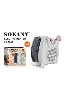 sokany Electric Heater with 3 Heat Settings - SK-1654 - White - Sokany - 2000W  - Image 1