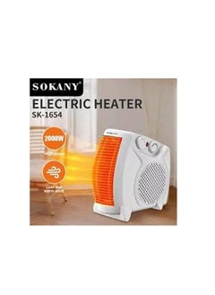 sokany Electric Heater with 3 Heat Settings - SK-1654 - White - Sokany - 2000W  - Image 2