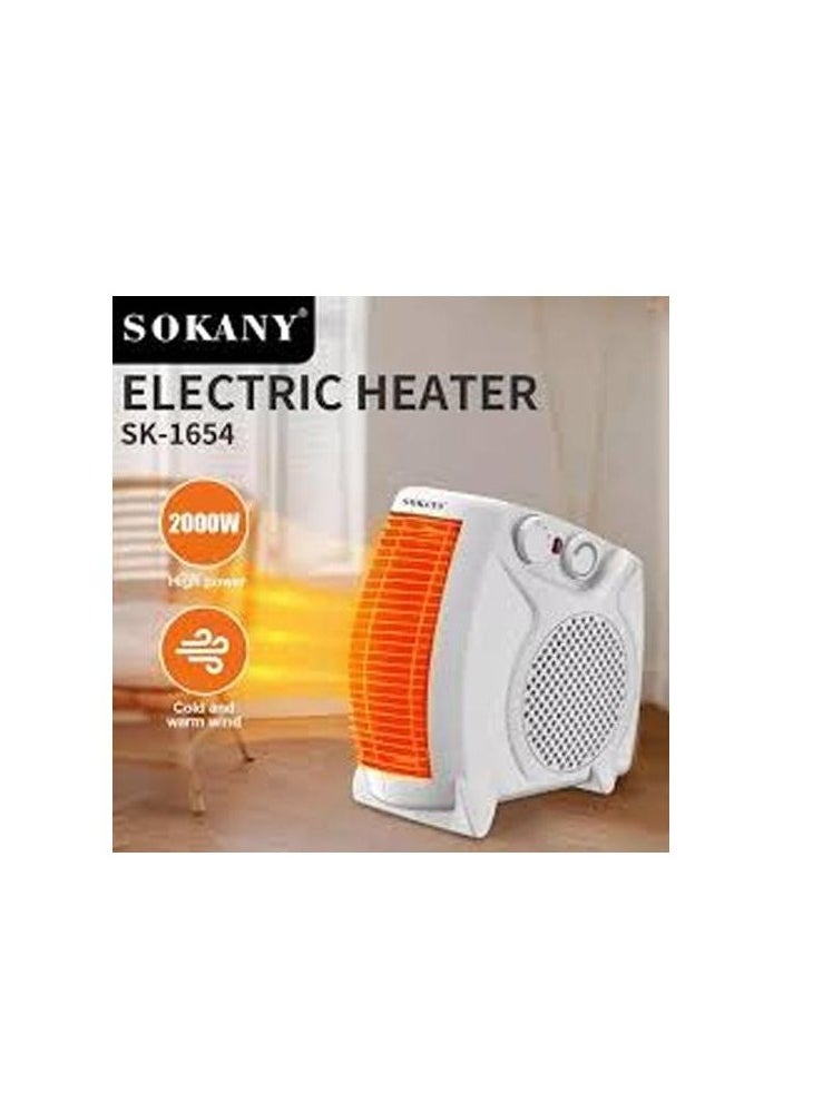 sokany Electric Heater with 3 Heat Settings - SK-1654 - White - Sokany - 2000W  - Image 2