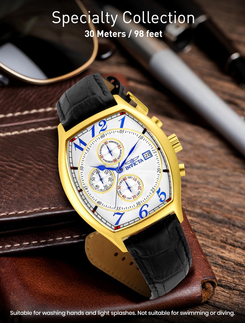 Invicta ساعة إنفيكتا للرجال 14330 بتصميم تونيو مع مجموعة أحزمة جلدية من 3 ألوان - Image 5