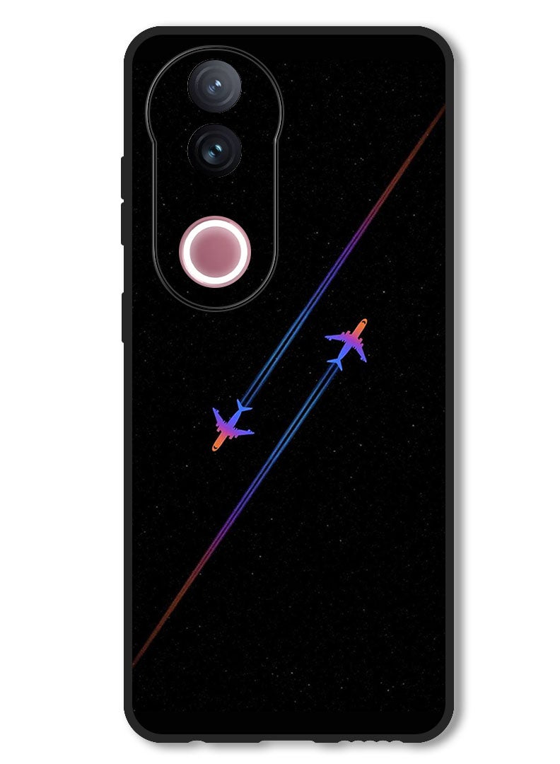 Theodor Case Compatible with Vivo V50 Protection Shockproof Bumper Cover Airplanes - Image 1