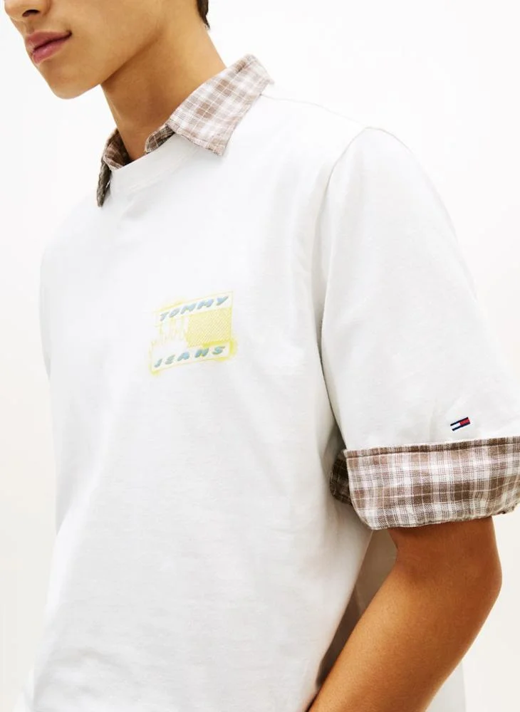 TOMMY JEANS  90s Back Bubble Logo Jersey T-Shirt for Men | Best Price UAE
