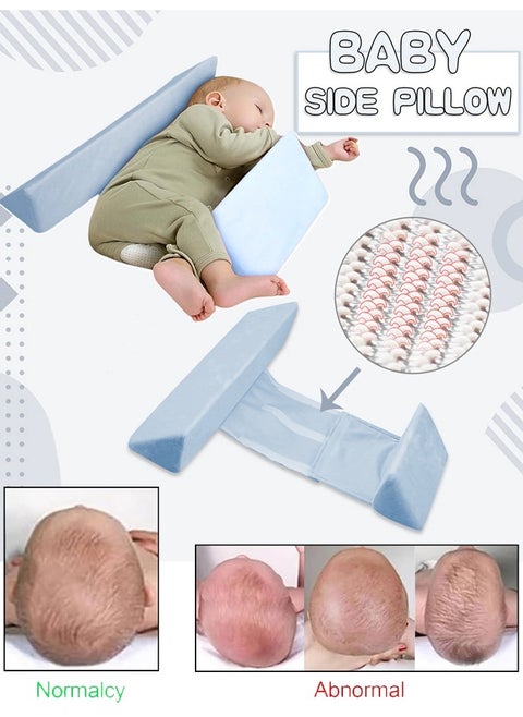 Baby Side Sleeper Wedge Baby Adjustable Anti Roll Pillow Positioner Back & Body Supports The 45 Inclined Triangle Support Design Chair, Removable and Washable with Hidden Zipper for Baby Body Support