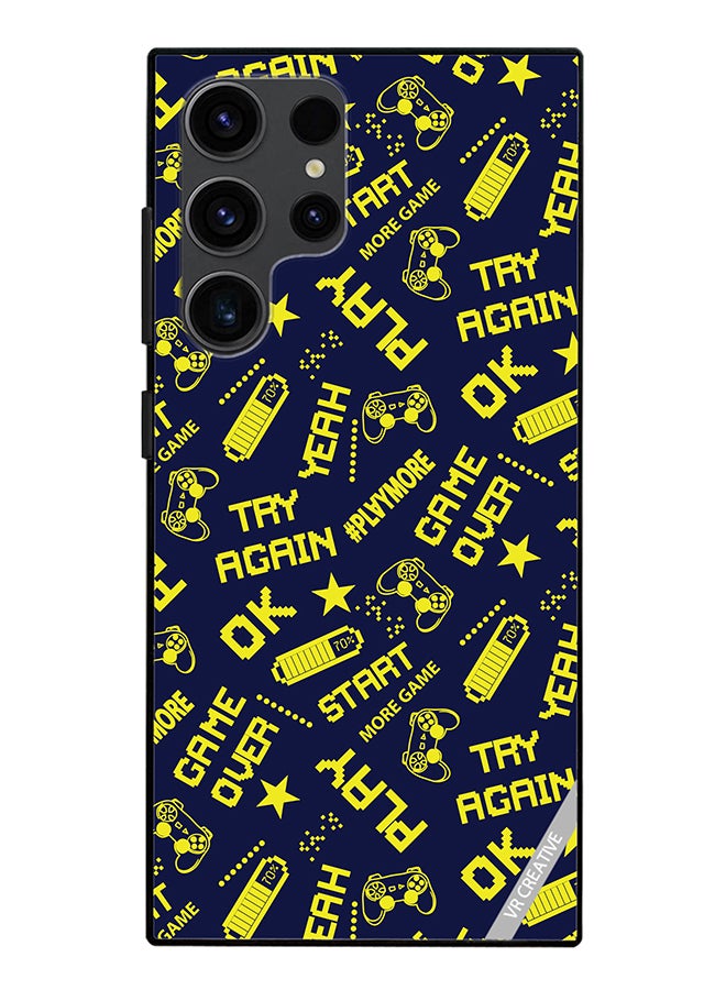 VR CREATIVE Protective Case Cover For Samsung Galaxy S24 Ultra Pixel Game Style Design Multicolour - Image 1