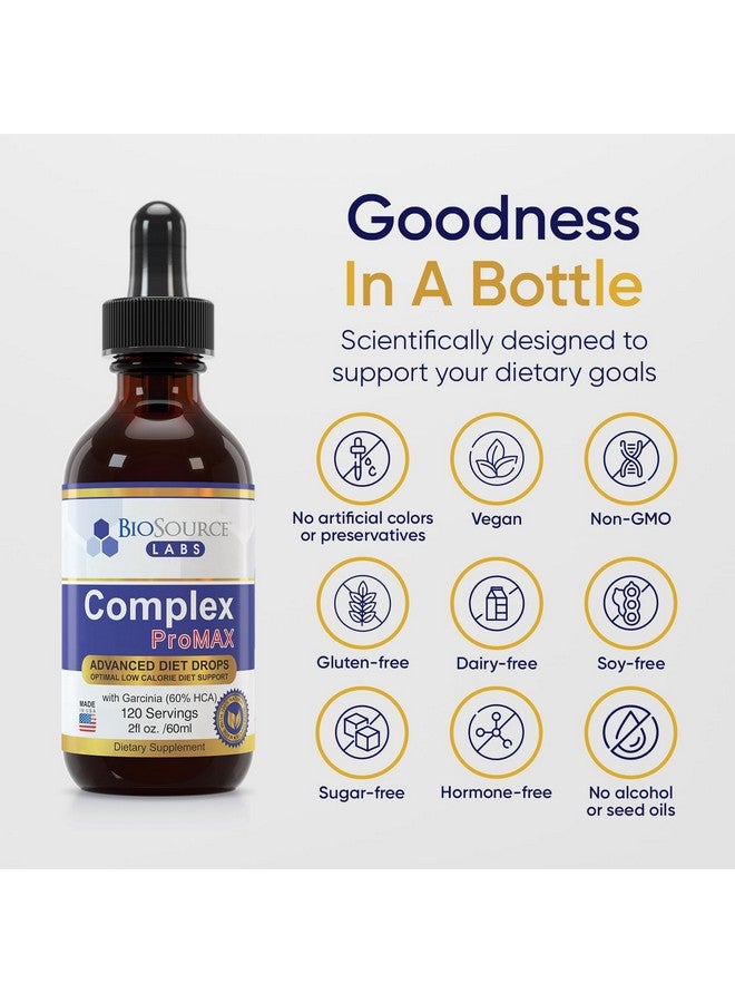 BioSource Labs Complex ProMAX Premium Diet Drops 2 oz (2 Bottle Pack) - 60 Day Supply - Image 1