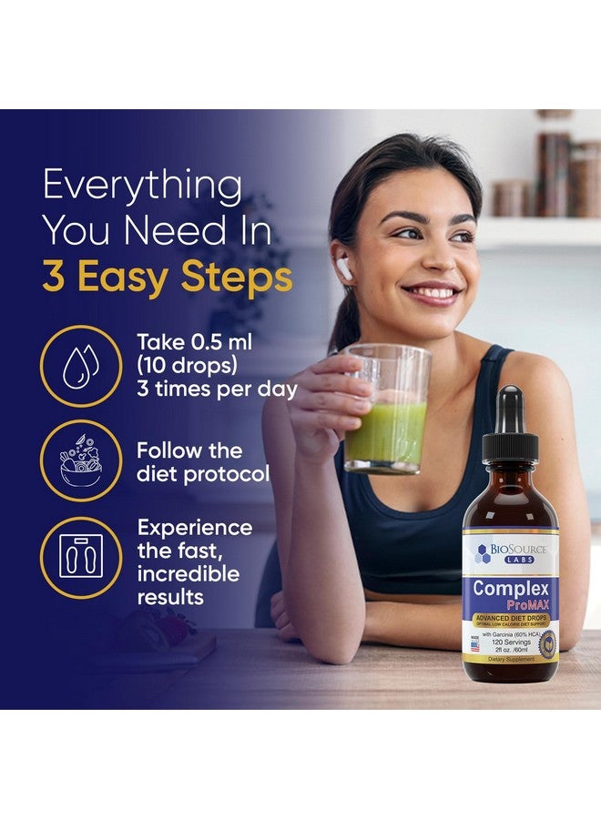 BioSource Labs Complex ProMAX Premium Diet Drops 2 oz (2 Bottle Pack) - 60 Day Supply - Image 3