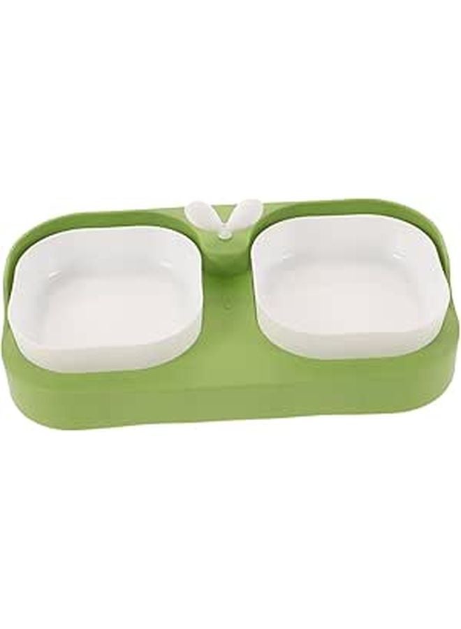 Cute Cat And Dog Food Water Bowl Set Non Slip Easy Clean Design - Image 1
