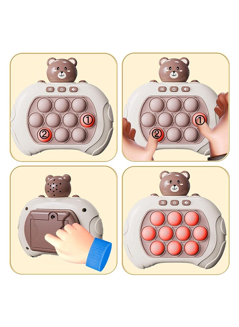 SYOSI Button Puzzle Game Machine, Bear, Sensory Fidget Toys, Game Controller Bubble Sensory Fidget Toy, Stress Anxiety Relief Sensory Toys for Kids and Adults - Image 3