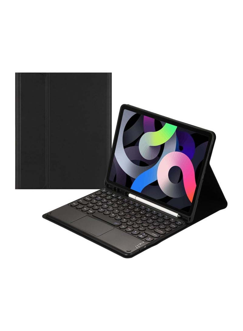 Keyboard Case Compatible with iPad Air 11 inch (2024) M2, iPad Air 6th Gen -Touchpad Detachable Keyboard with Pencil Holder -Slim Leather Folio Smart Cover