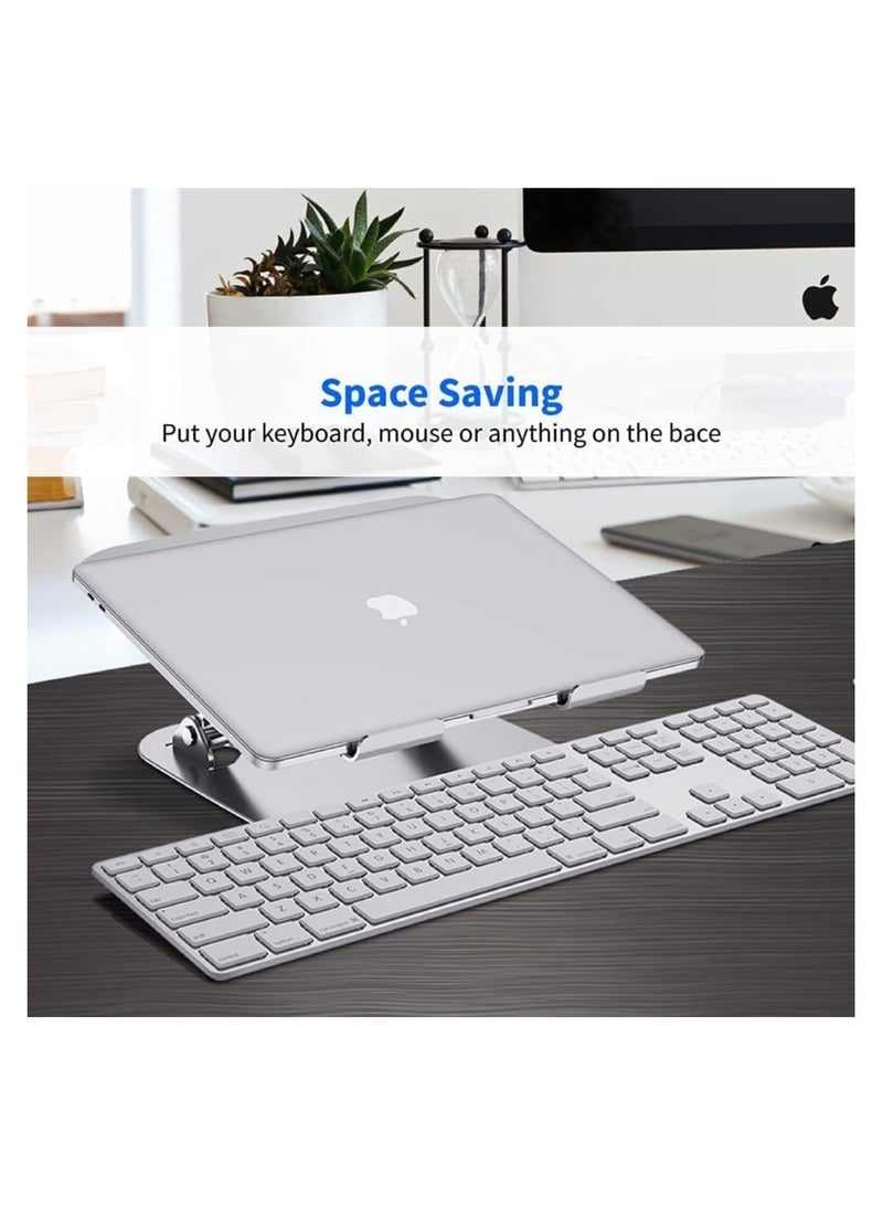 ELTRAZONE Laptop Stand, Notebook Stand Ergonomic Height Angle Adjustable Computer Laptop Holder Compatible with MacBook, Air, Pro, Dell XPS, Samsung, Alienware All Laptops 11-17", Supports Up to 44 Lbs-Silver - Image 3