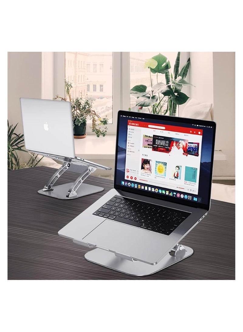 ELTRAZONE Laptop Stand, Notebook Stand Ergonomic Height Angle Adjustable Computer Laptop Holder Compatible with MacBook, Air, Pro, Dell XPS, Samsung, Alienware All Laptops 11-17", Supports Up to 44 Lbs-Silver - Image 2