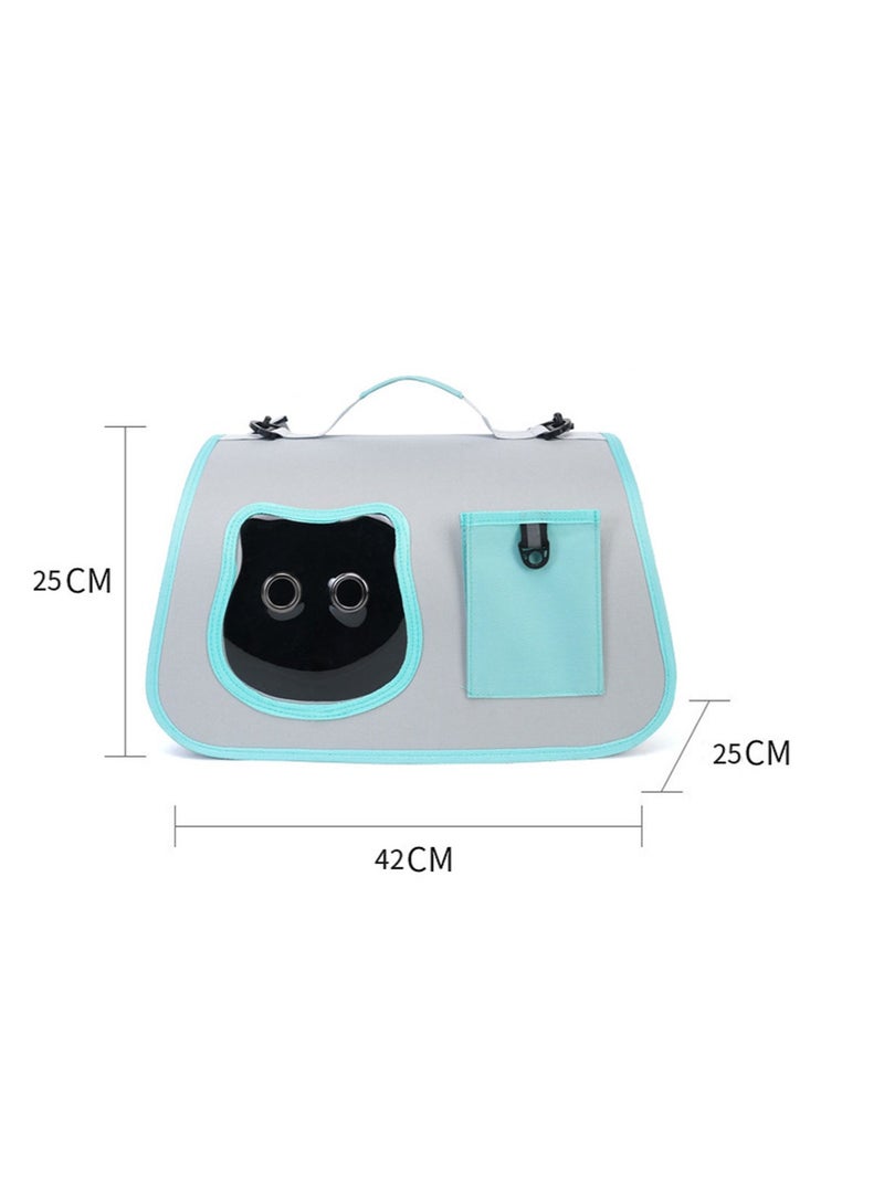 general Pet cat bag out portable cat out portable backpack cat bag dog backpack cat crossbody pet bag (light green)  - Image 2