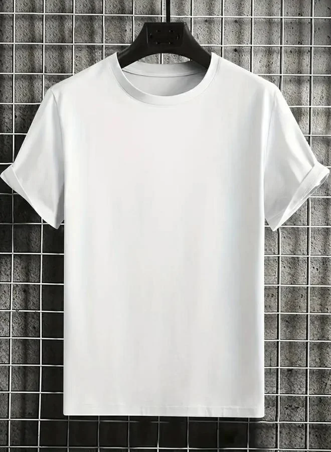 Take Two Men White Graphic Print Crew Neck T-Shirt