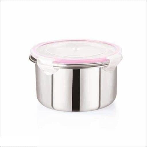 Entisia Stainless Steel Click & Seal Food Container - 1 Pcs Multipurpose Leakproof Tiffin Container Box with Lid, Air Tight Food Container Use for Home Kitchen, Travel, School (Capacity 700ml) - Image 3