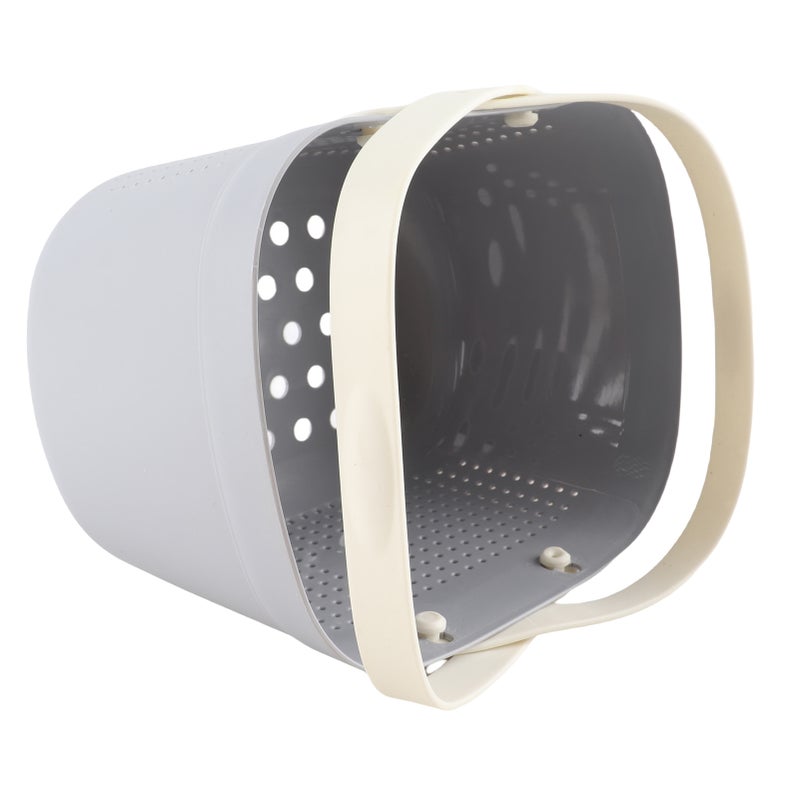 Portable Shower Basket with Ventilation Holes Large Capacity Plastic Portable Storage Basket with Handles for Bathroom Grey - Image 5