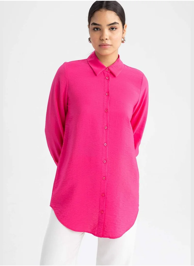ديفاكتو Woman Woven Long Sleeve Tunic
