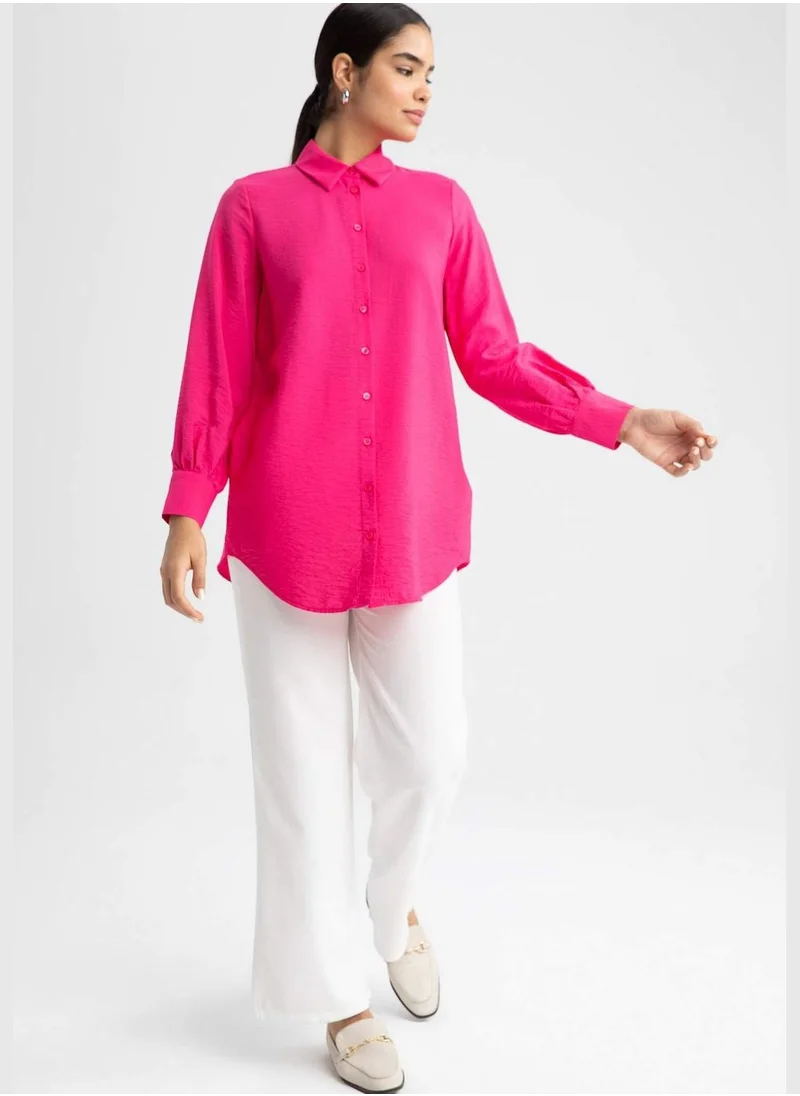 ديفاكتو Woman Woven Long Sleeve Tunic