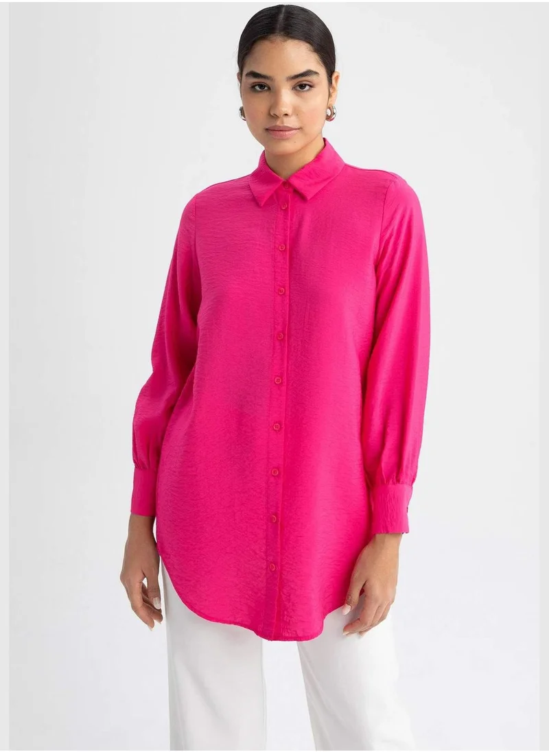 ديفاكتو Woman Woven Long Sleeve Tunic