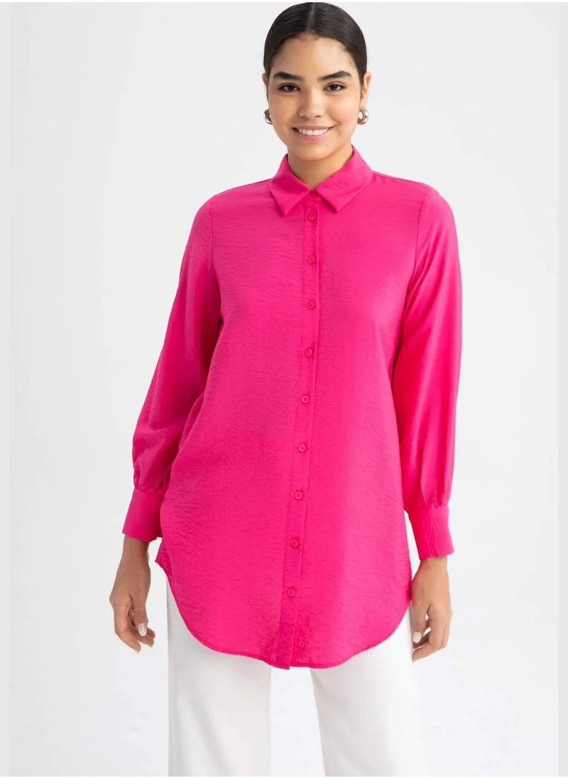 ديفاكتو Woman Woven Long Sleeve Tunic
