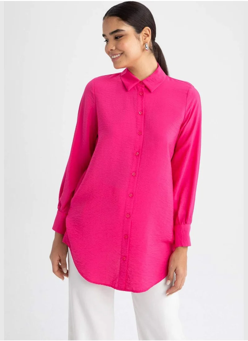 ديفاكتو Woman Woven Long Sleeve Tunic