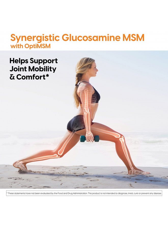 Doctor's BEST Doctor's Best Synergistic Glucosamine MSM with OptiMSM, Non-GMO, Gluten Free, Soy Free, Joint Support, 180 Caps (DRB-00070)  - Image 2