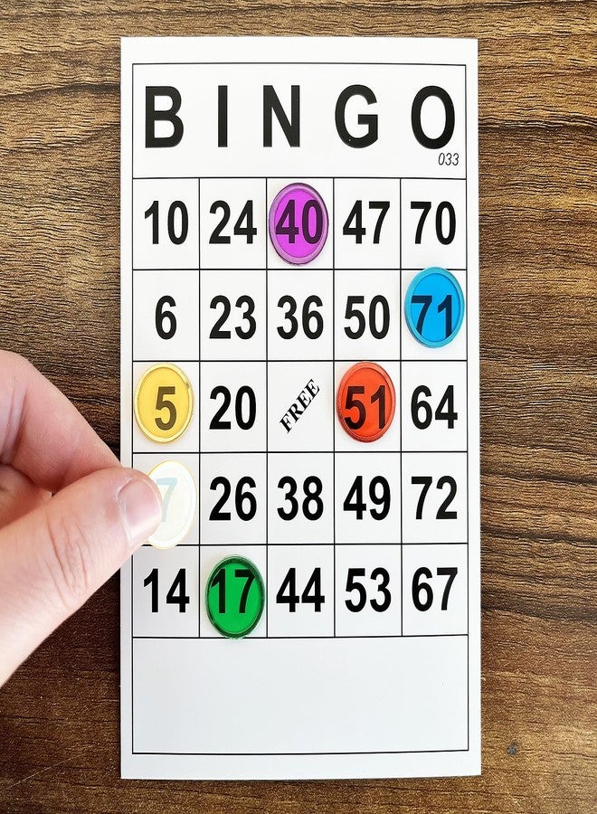 SEETOOOGAMES Magnetic Bingo Chips Counters - 500 Pieces Transparent Counting Game Chips - Clear Plastic Math Markers for Classroom - Mixed Color - Image 5
