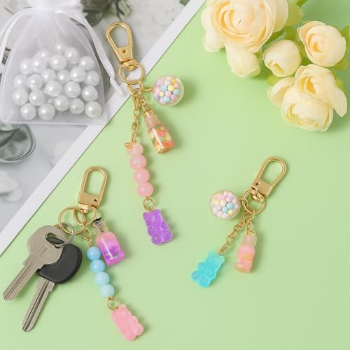 Flavizo 2 Pcs Bear Key Chain for Girls, Cute Keychains Aesthetic Set, Cartoon KeyChain for Bag, Stylish Key Chains for Women, Durable Key Chain for Home and Travel - Image 5