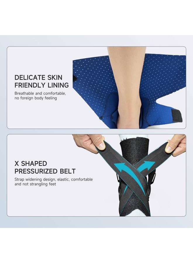 Hocafer Left Ankle Brace for Women & Men - Ankle Support Sprained Ankle Brace for Achilles,Tendon,Sprain,Injury Recovery,Ankle Support Brace for Running, Basketball, Football (Black,S,Left) - Image 4