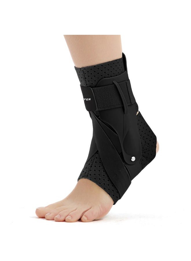 Hocafer Left Ankle Brace for Women & Men - Ankle Support Sprained Ankle Brace for Achilles,Tendon,Sprain,Injury Recovery,Ankle Support Brace for Running, Basketball, Football (Black,S,Left) - Image 1