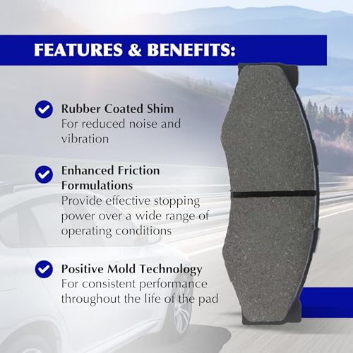 Centric Parts Centric Premium 301.09050 Replacement Rear Ceramic Disc Brake Pads Set for Select Nissan Altima/Juke/Maxima/Sentra, Renault Koleos/Safrane Model Year - Image 4