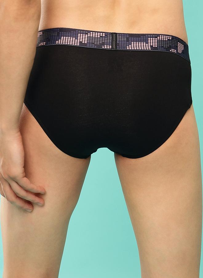 John Players John Player Pack of 2 - Solid Briefs with Sublimation Waistband - Image 3