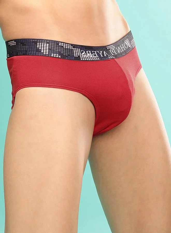 John Players John Player Pack of 2 - Solid Briefs with Sublimation Waistband