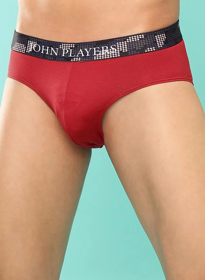 John Players John Player Pack of 2 - Solid Briefs with Sublimation Waistband