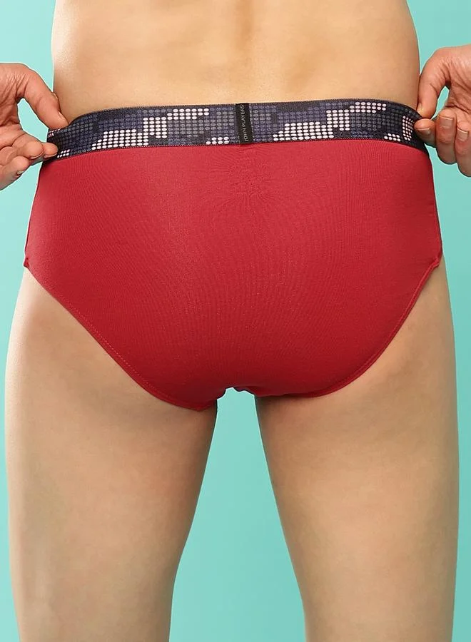 John Players John Player Pack of 2 - Solid Briefs with Sublimation Waistband