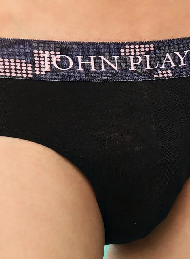 John Players John Player Pack of 2 - Solid Briefs with Sublimation Waistband