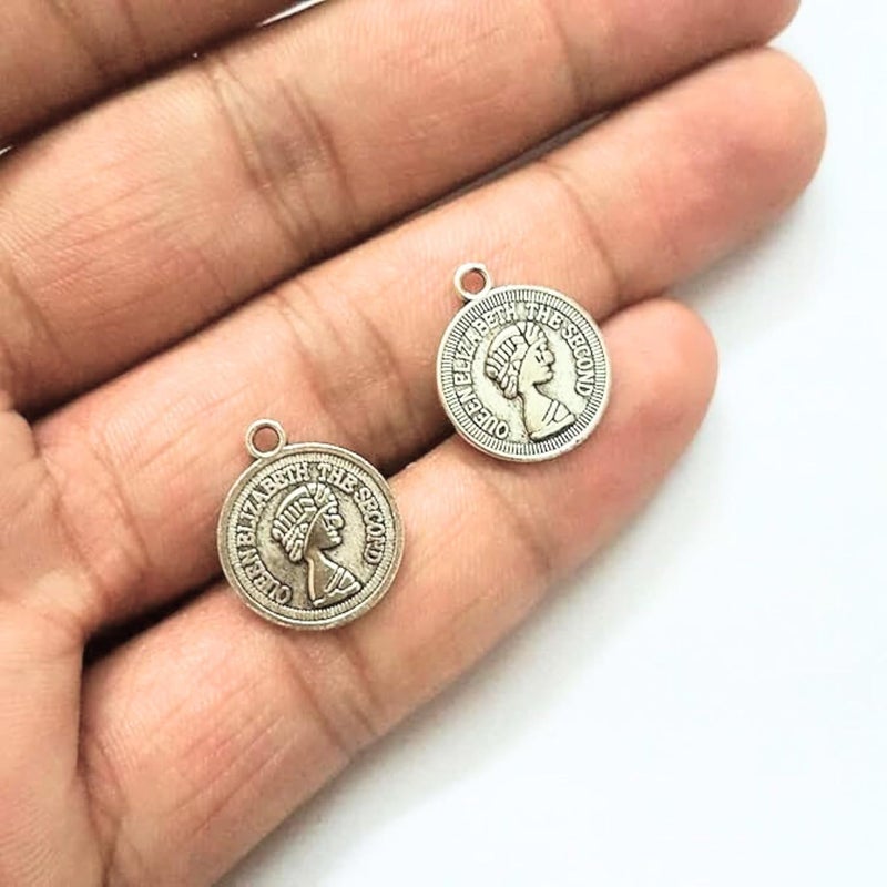 ST logo Hanging Tree 20 Pcs German Silver Oxidized Elizabeth Charms with for Jewellery Making Necklace Bracelets Earrings DIY Art Crafts - Image 3
