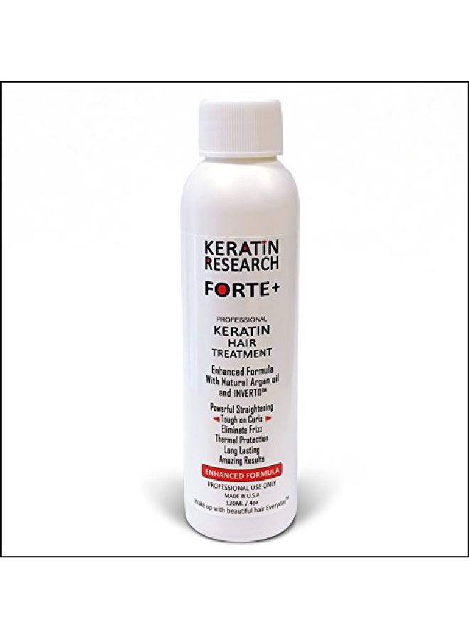 KERATIN RESEARCH Keratin Forte Keratin Brazilian Keratin Hair Blowout Treatment Extra Strength 120Ml Enhanced Formula For Curly Hair By With Moroccan Argan Oil Queratina Brasilera Tratamiento Forte - Image 2