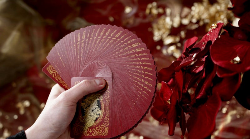 Bicycle Red Dragon Gold Foil Premium Playing Cards, 1 Deck - Image 3