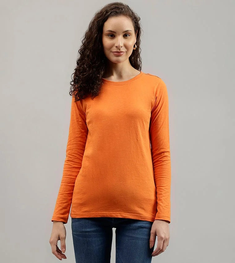 Solid Crew Neck T-Shirt