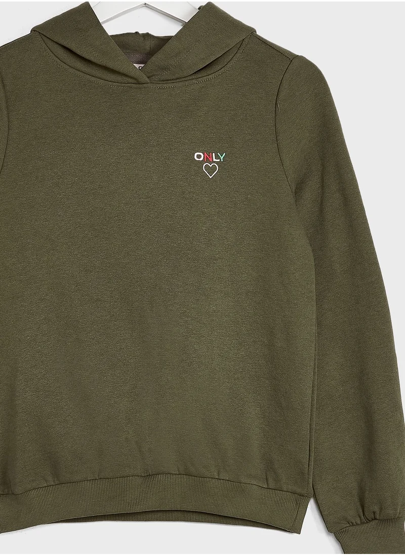 only_kids Kids Embroidered Logo Hoodie