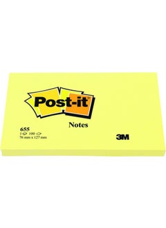 Post It Sticky Note K. Yellow 76X127Mm 655 