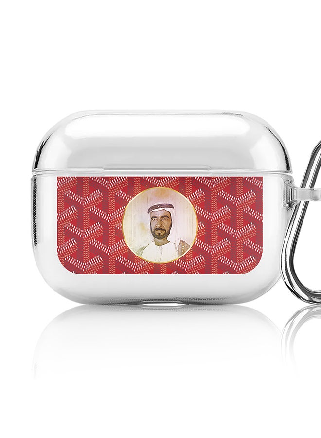 Stylizedd Classic Clear printed Case for Apple AirPods Pro 2nd Generation Thin Transparent Cover [Designed for Apple AirPods Pro 2nd Generation] - The Wise Sheikh Zayed  - Image 1
