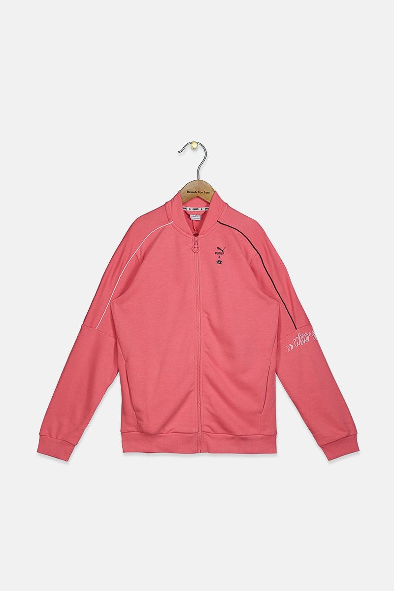 PUMA جاكيت بومبر للبنات، سيغا، وردي - Image 1