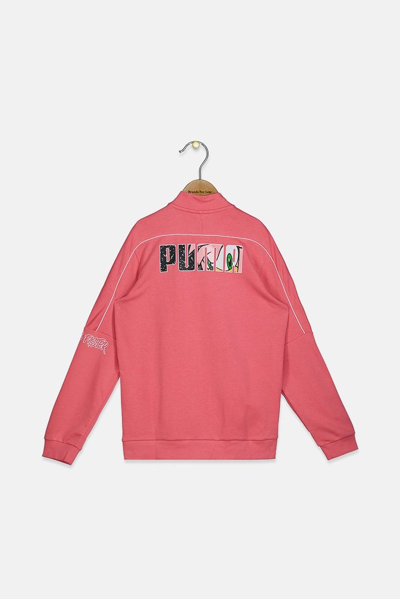 PUMA جاكيت بومبر للبنات، سيغا، وردي - Image 2